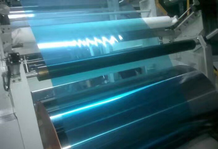 blaue PE / PVC-Folie